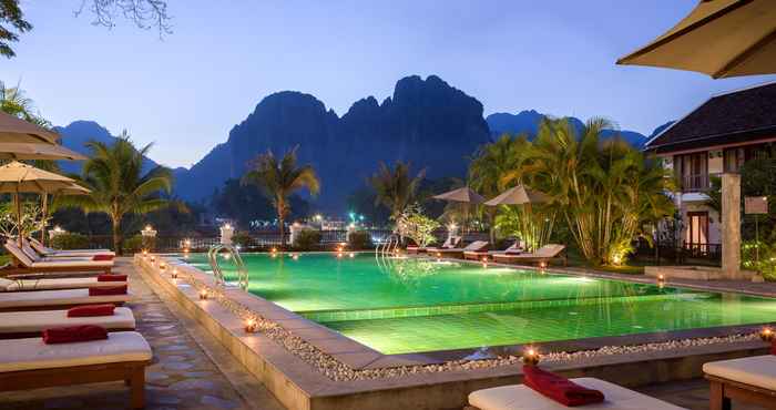 สระว่ายน้ำ Riverside Boutique Resort, Vang Vieng