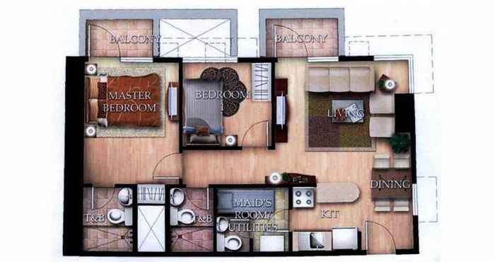 Lobby Unit 4Q Tower D ManhattanHeights 2BR