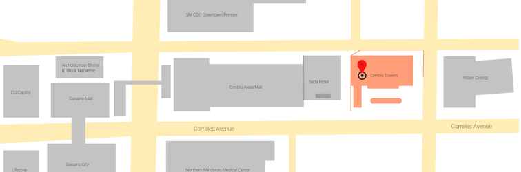 Lobby Centrio Tower - Studio Type Room (1 & 5)