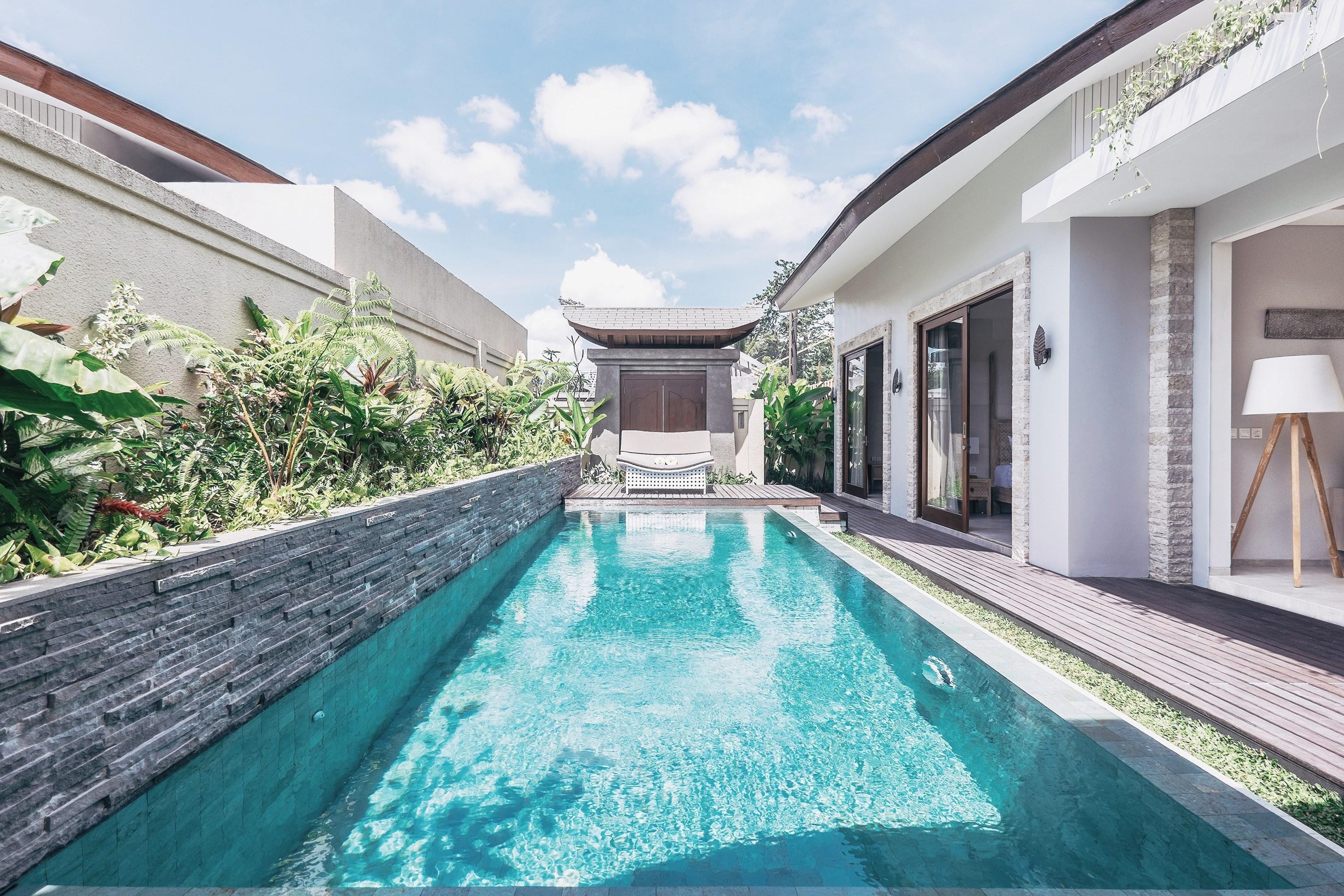 Kolam Renang Daun Lebar Villas