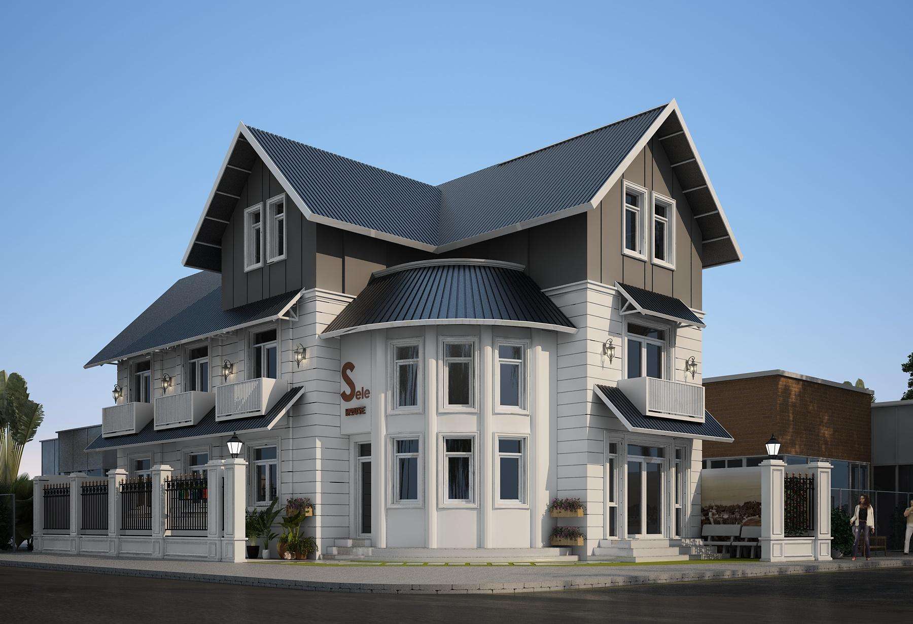 <em>Tổng quan khách sạn Sele House từ bên ngoài</em>