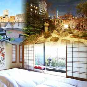 Hotel Exterior 1 JR Kinshicho 4 min; 210sqm large space; Japanese garden; viewing sky tree large terrace; tatami, Lawson Hirai 6-chome Hotels
