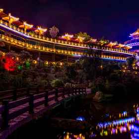 Hotel Exterior 1 Longmen Shuidu Yangxin Valley Hot Spring Hotel, Hotel Universiti Guangxi untuk Nasionaliti