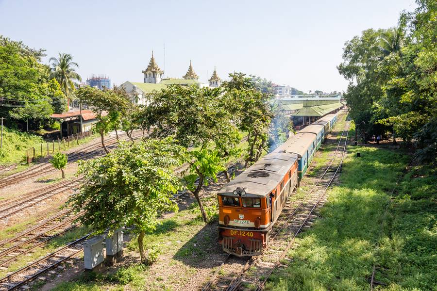 Train in Yangon