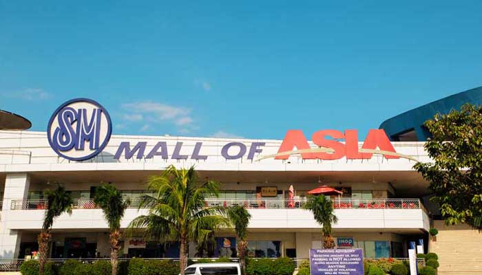 SM Mall of Asia Sign at Rear Facade