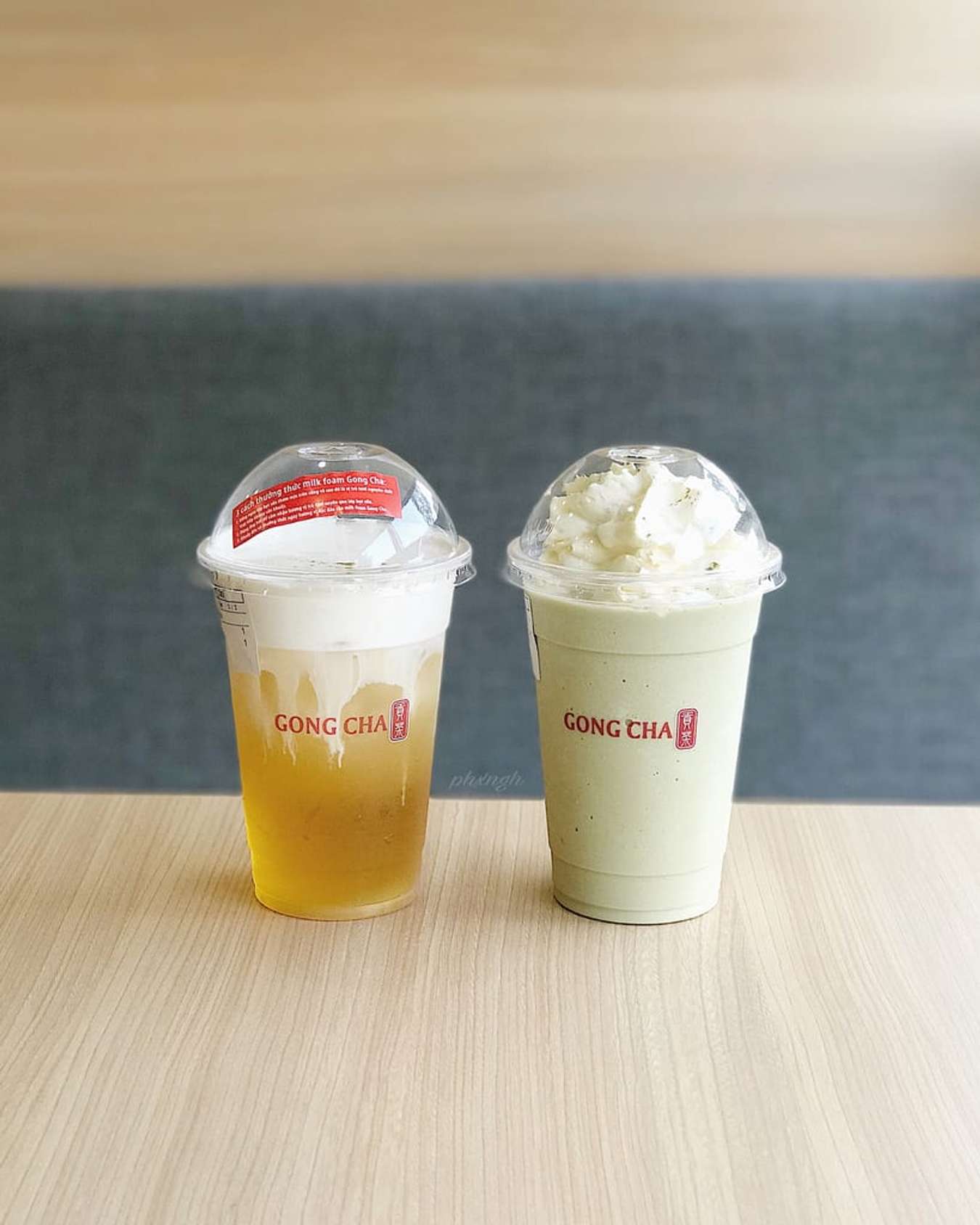 trà sữa sài gòn-gong cha-trà xanh alisan gong cha