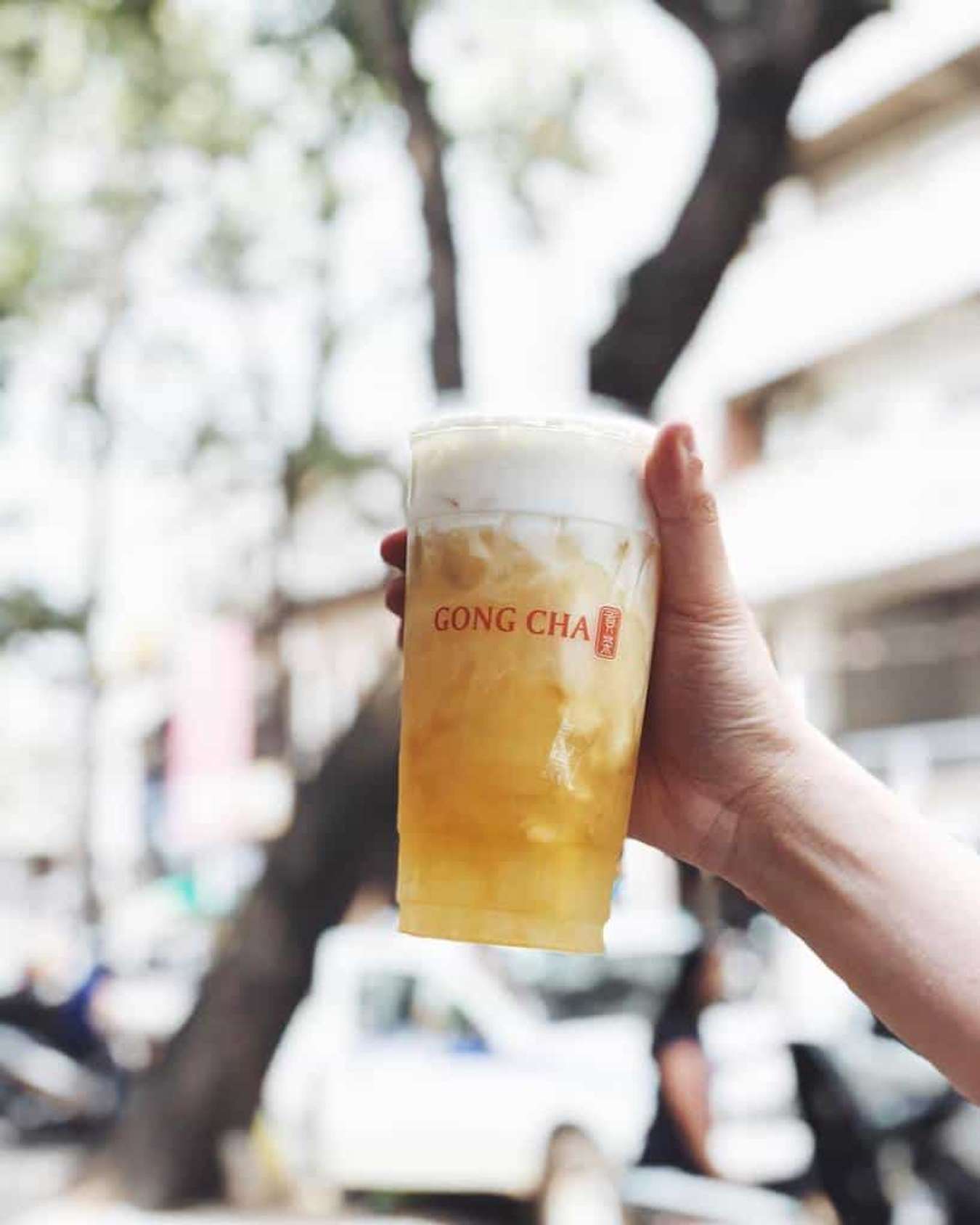 trà sữa sài gòn-gong cha-trà xanh alisan gong cha