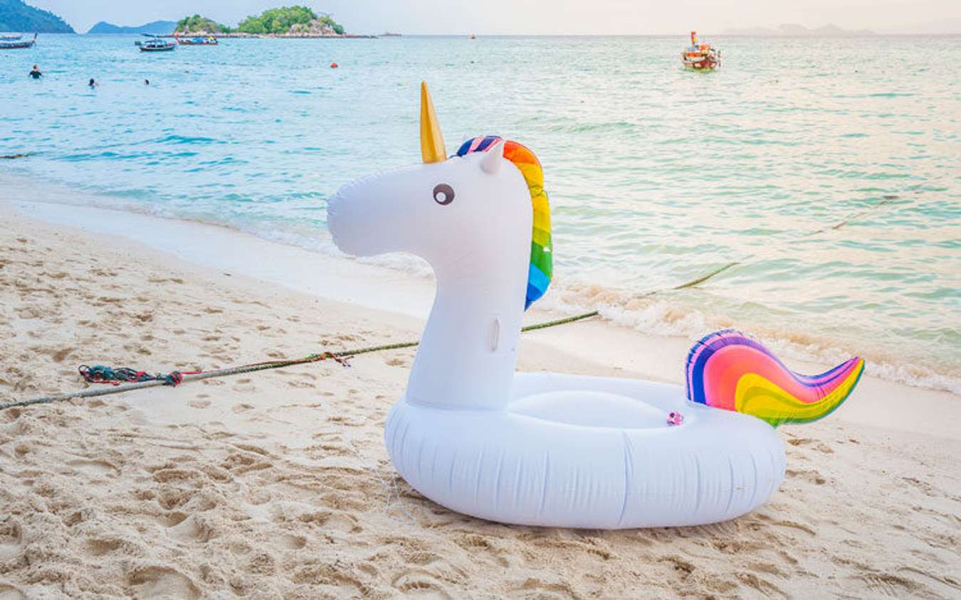 Inflatable island unicorn