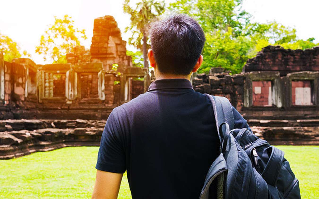 Guy at a Tourist Spot