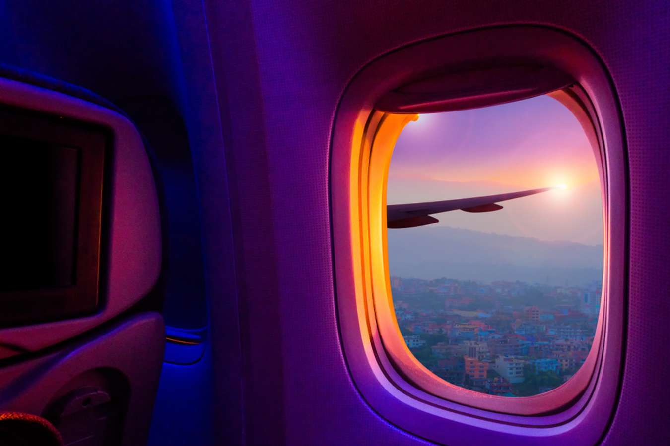 Sunset from an Airplane Window