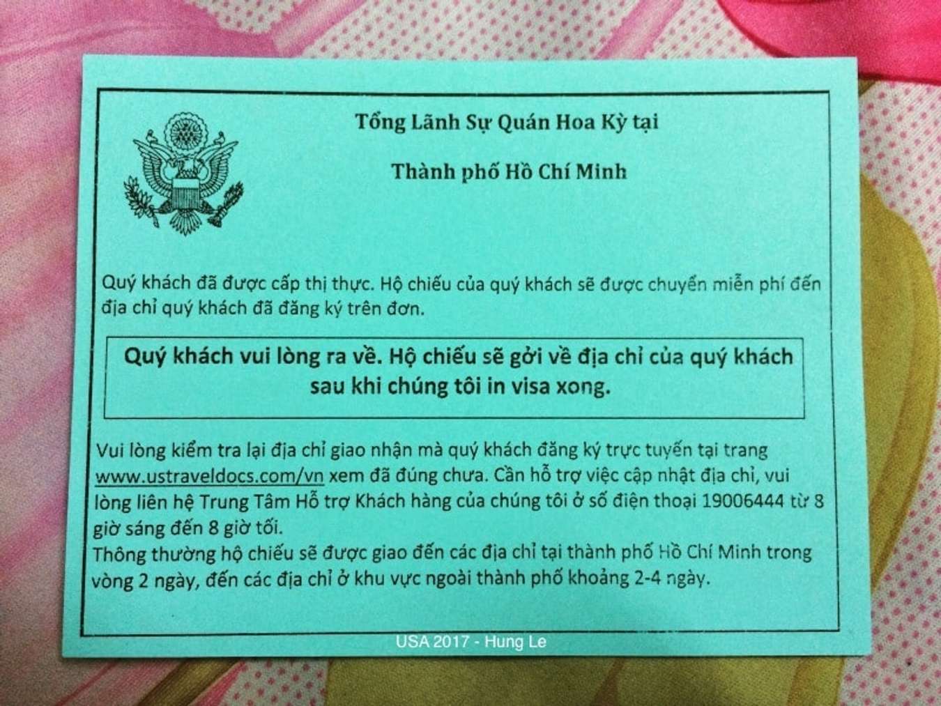 xin visa du lịch Mỹ