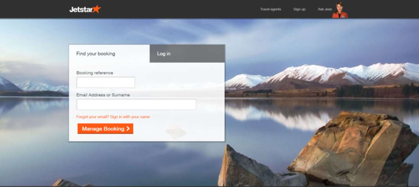 Jetstar Web Check In Page