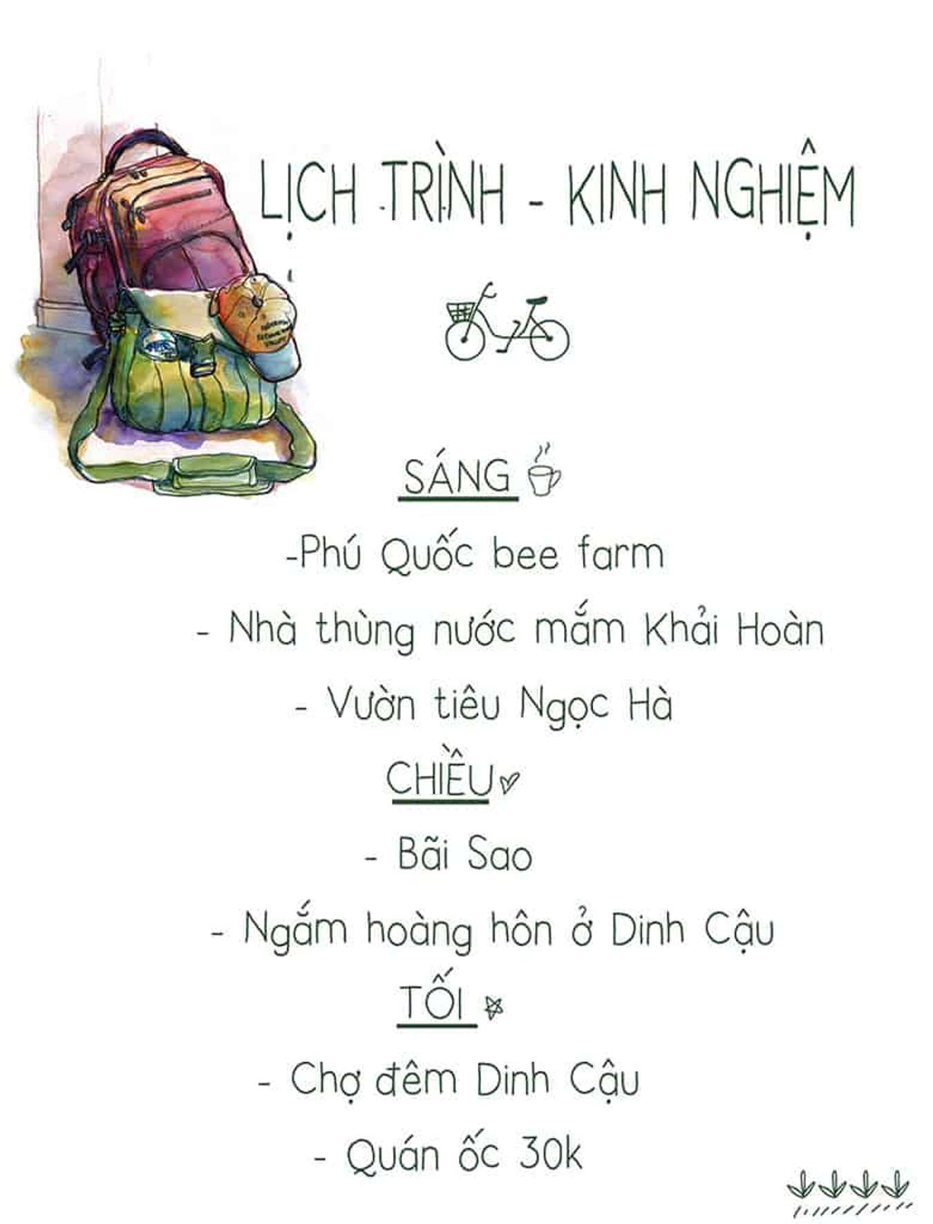 đi phú quốc tự túc - lịch trình