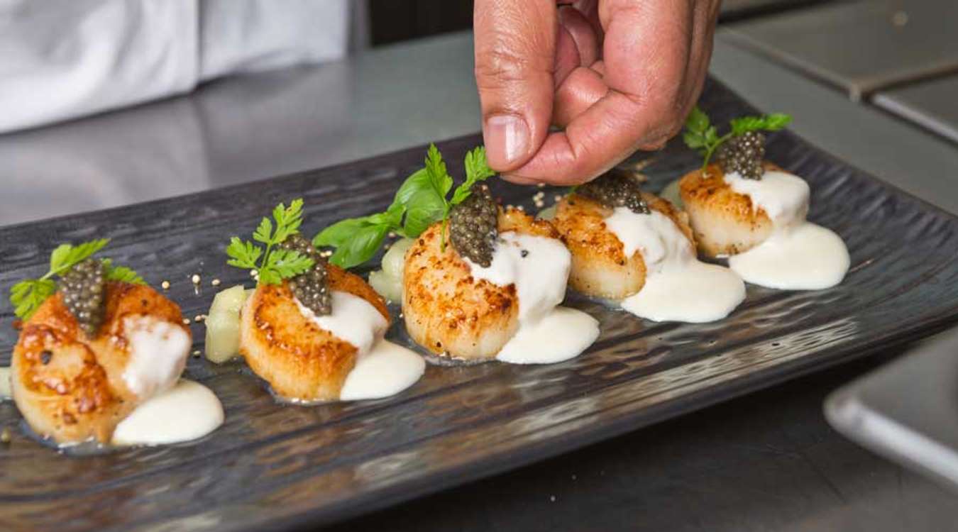 Buttered scallops