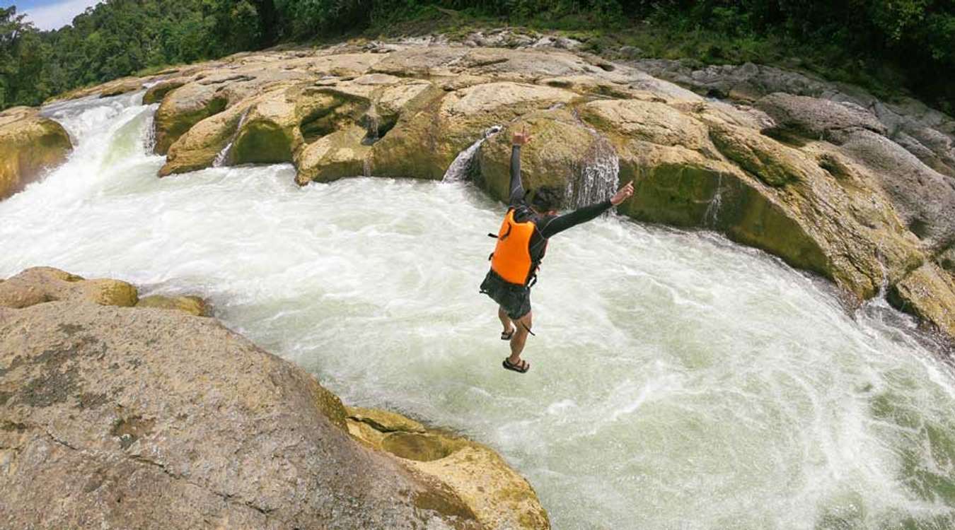 Jumping into Ulot River