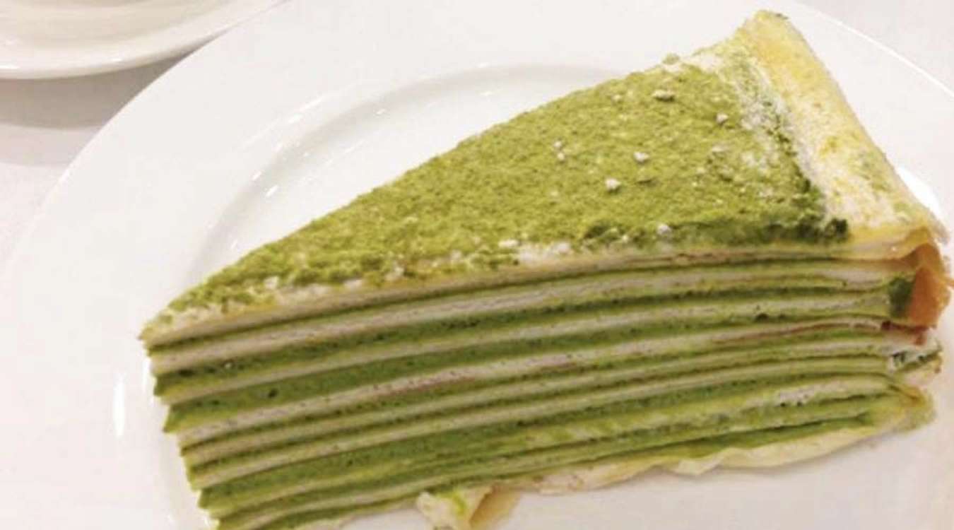 Matcha Mille Crepe by Paper Moon Café