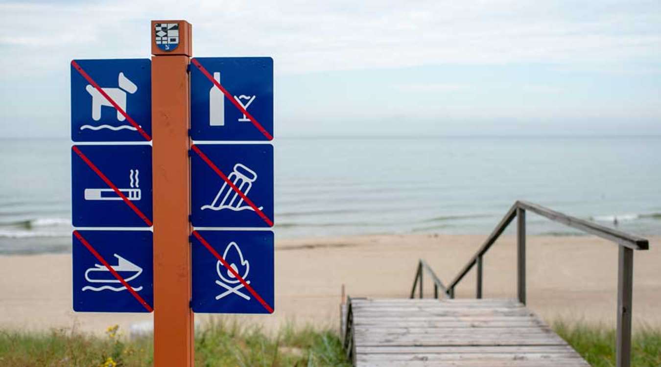 Beach sign