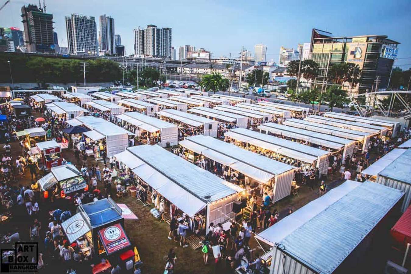 chợ đêm bangkok-Artbox Container Night Market