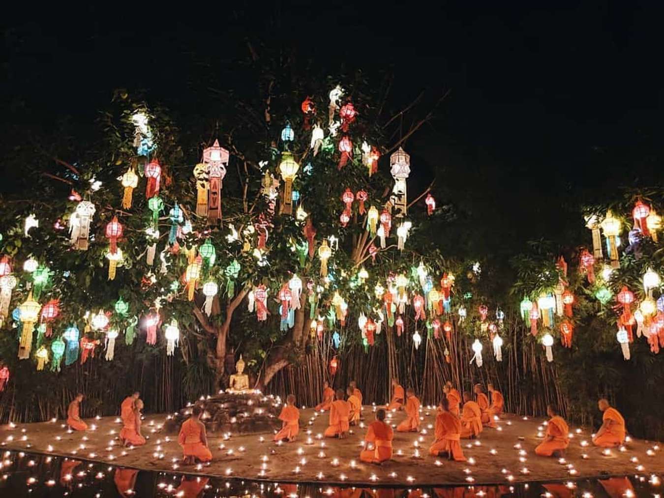 Loi Krathong tại Wat Phan Tao - kinh nghiệm du lịch Thái Lan 