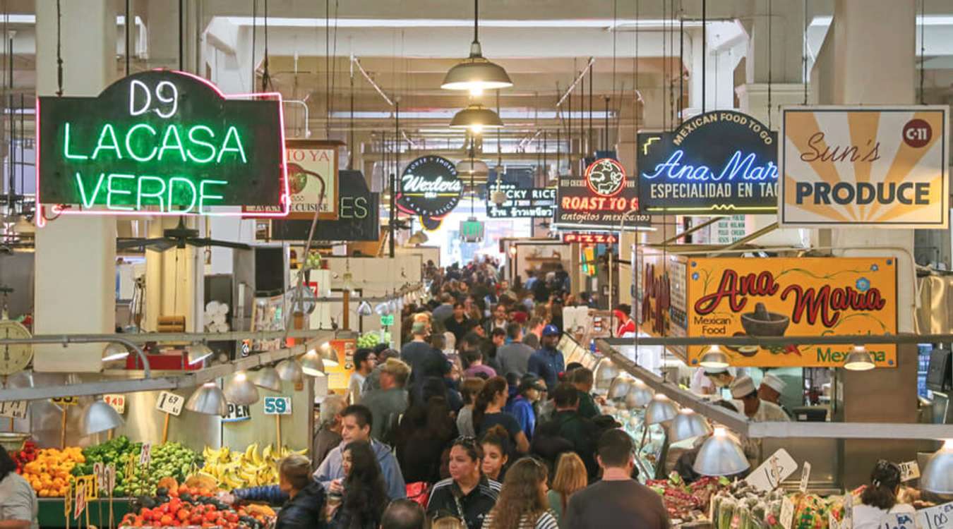 Crowd in Grand Central Market