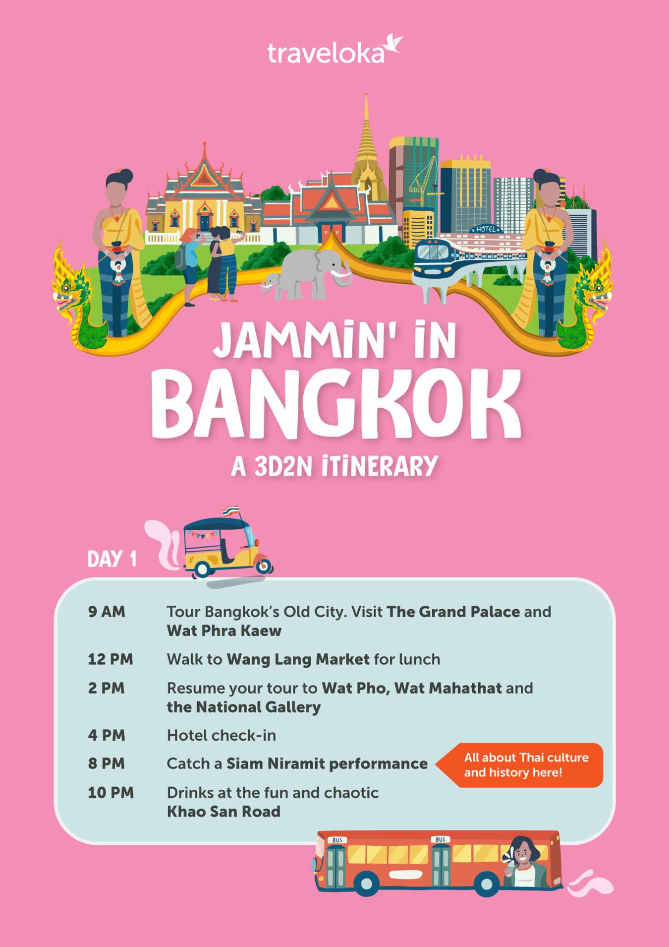 Jammin' in Bangkok A 3D2N itinerary