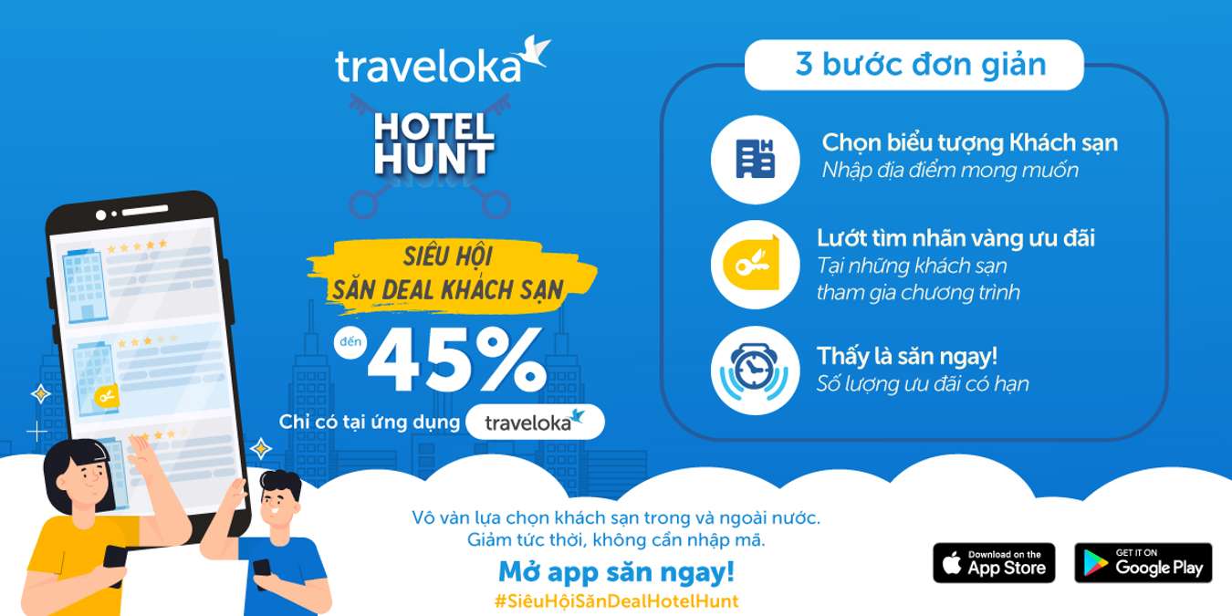 deal khách sạn - siêu hội săn deal khách sạn - hotel hunt - traveloka