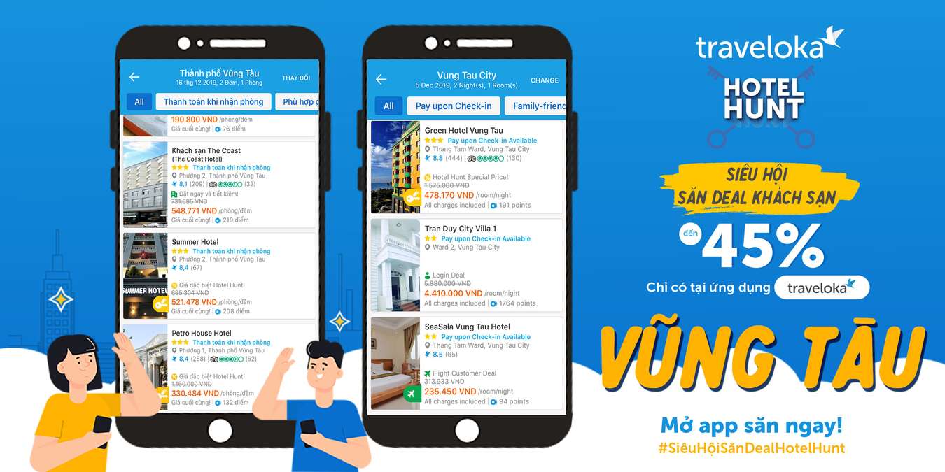 traveloka khuyến mãi - siêu hội săn deal khách sạn vũng tàu - hotel hunt