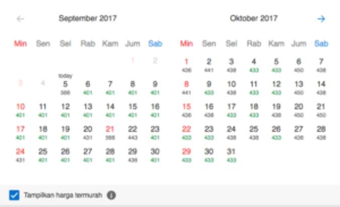 Kalender Harga Fitur Unggulan Traveloka Bantu Pantau Harga Tiket Pesawat Terbaik