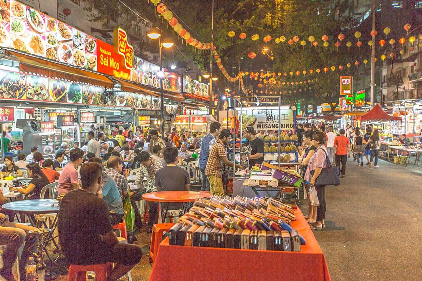 wisata kuliner street food - Jalan Alor, Kuala Lumpur