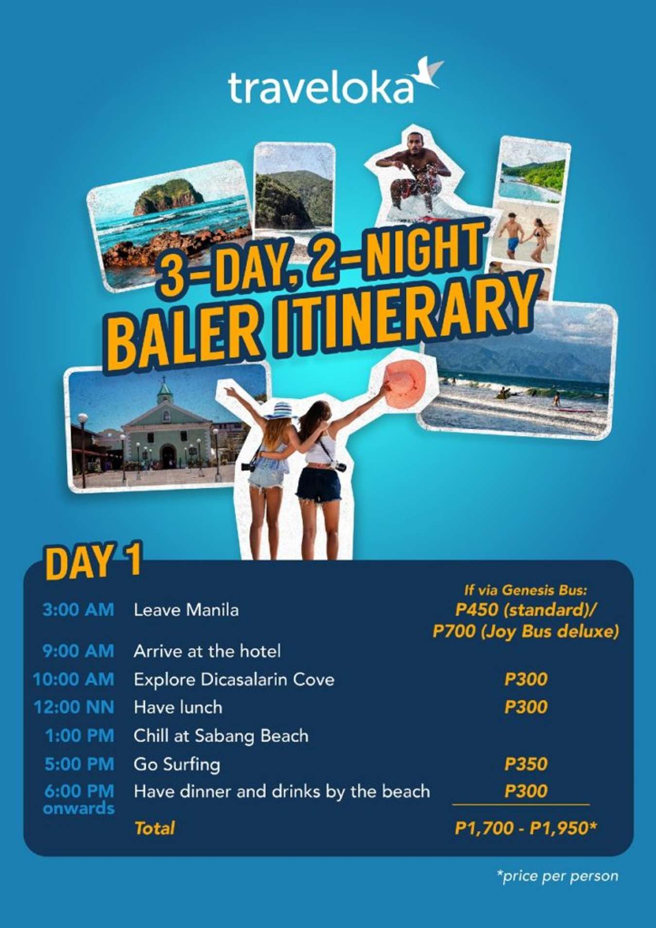 Baler Itinerary