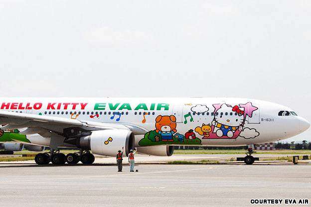 HELLO KITTY JET 擦れ合っ EVA AIR AIRBUS A330-200