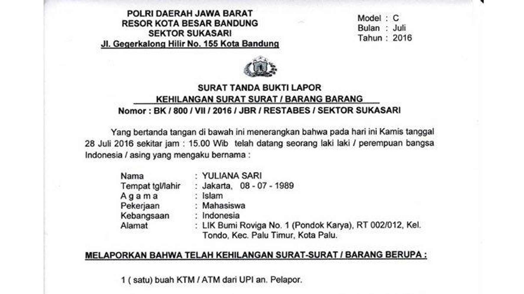 Contoh Surat Menjalankan Elaun Lebih Masa