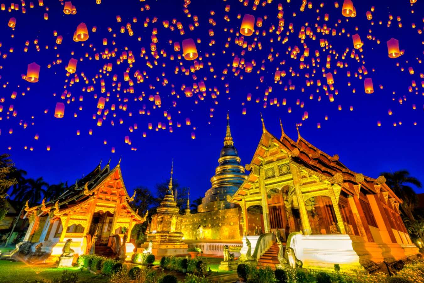 Yee Peng Festival di Wat Phra Singh Temple, Chiang Mai