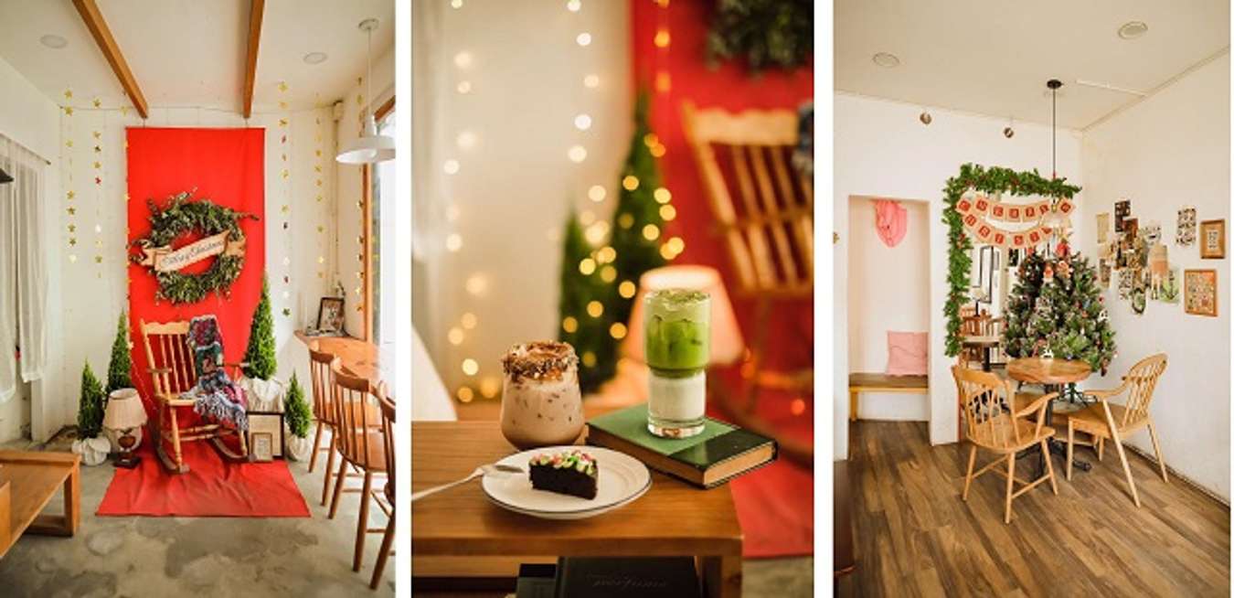 quán cafe trang trí noel đẹp