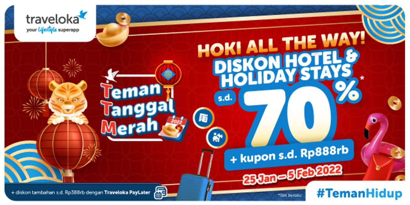 Promo Imlek Traveloka 2022 - Hotel & Holiday Stays