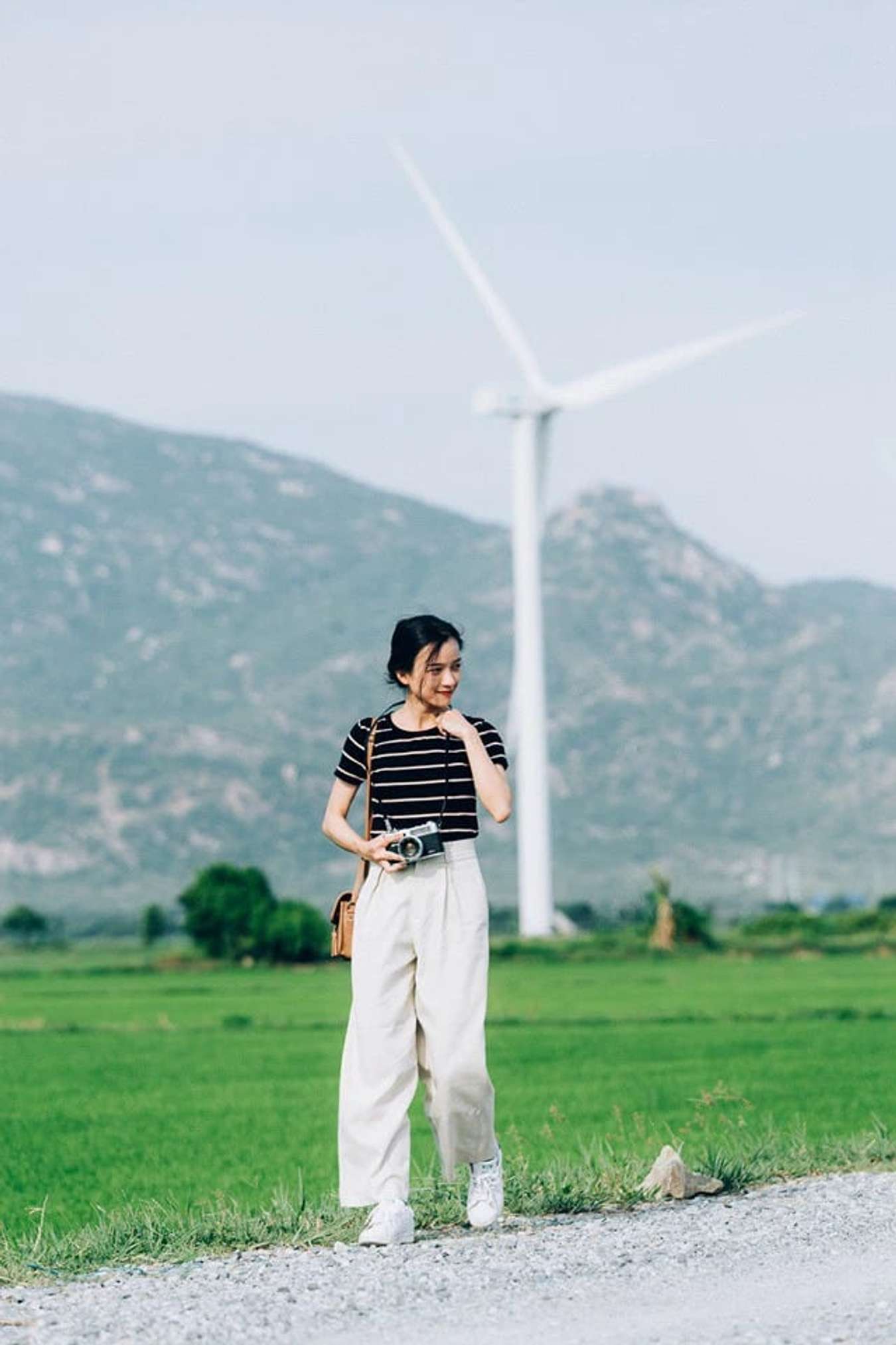 Góc nào tại cánh đồng quạt gió Bình Thuận cũng đẹp