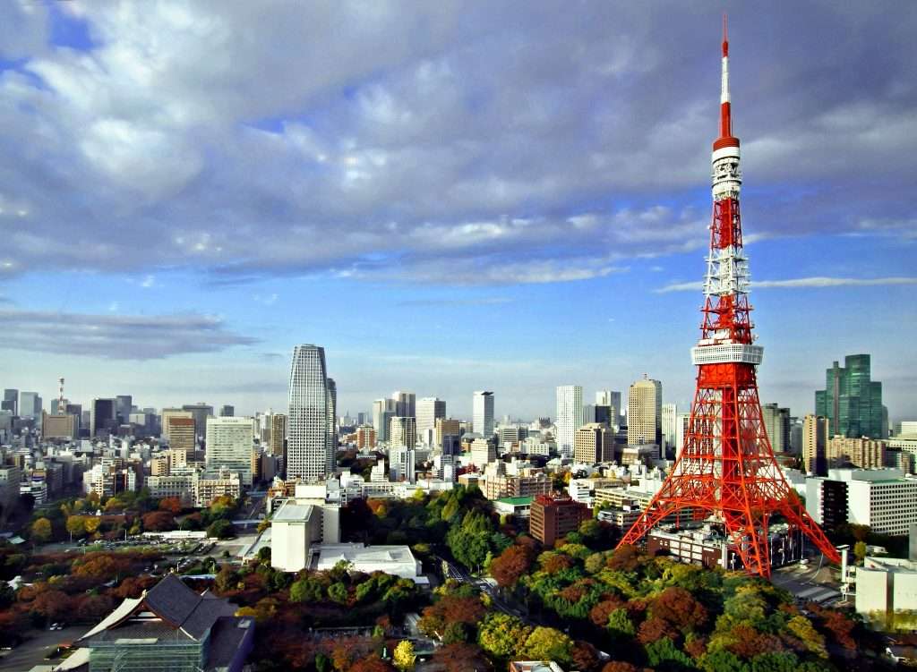 Tháp truyền hình Tokyo Sky Tree nổi tiếng ở Nhật Bản