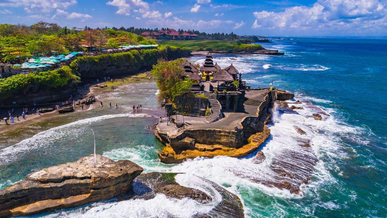 Popular tourist attractions on the island of Bali
