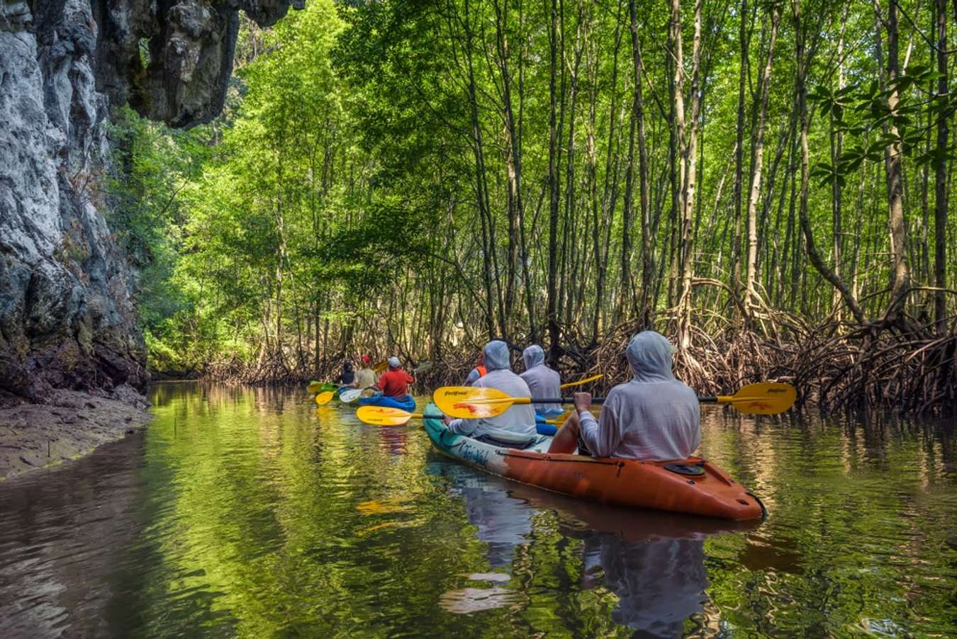7 địa điểm nhất định phải đi khi đến Thái Lan 22 Chèo thuyền kayak tại Vịnh Phang Nga