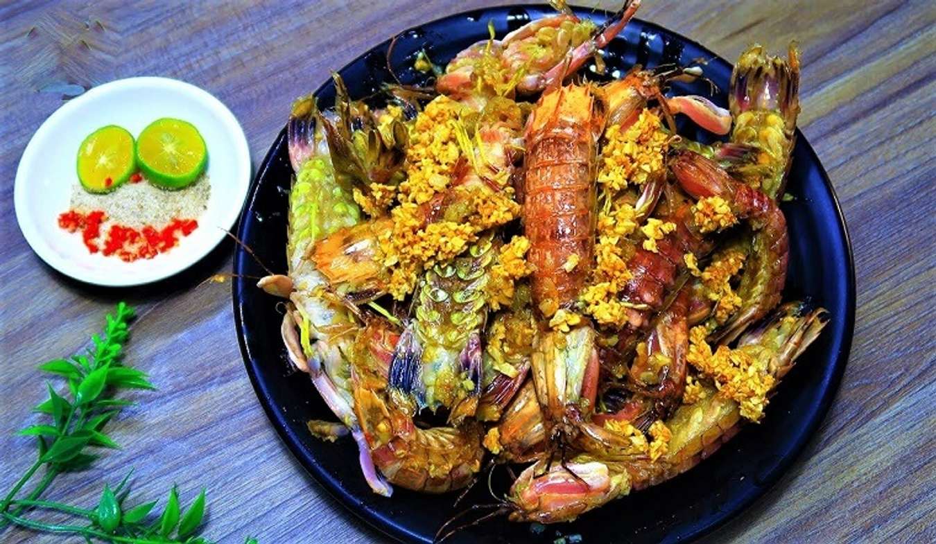 Tôm tít cháy tỏi