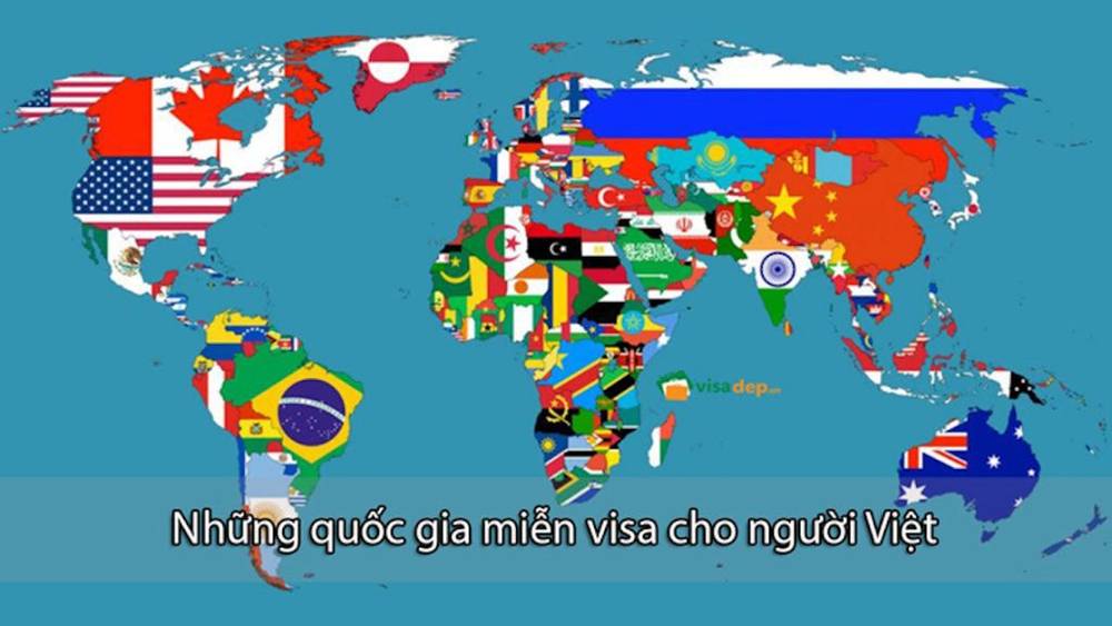 các nước miễn visa cho công dân Việt Nam