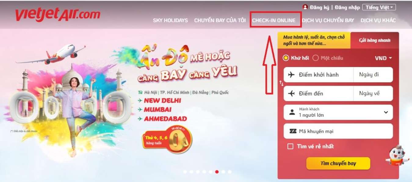 Check in online VietJet