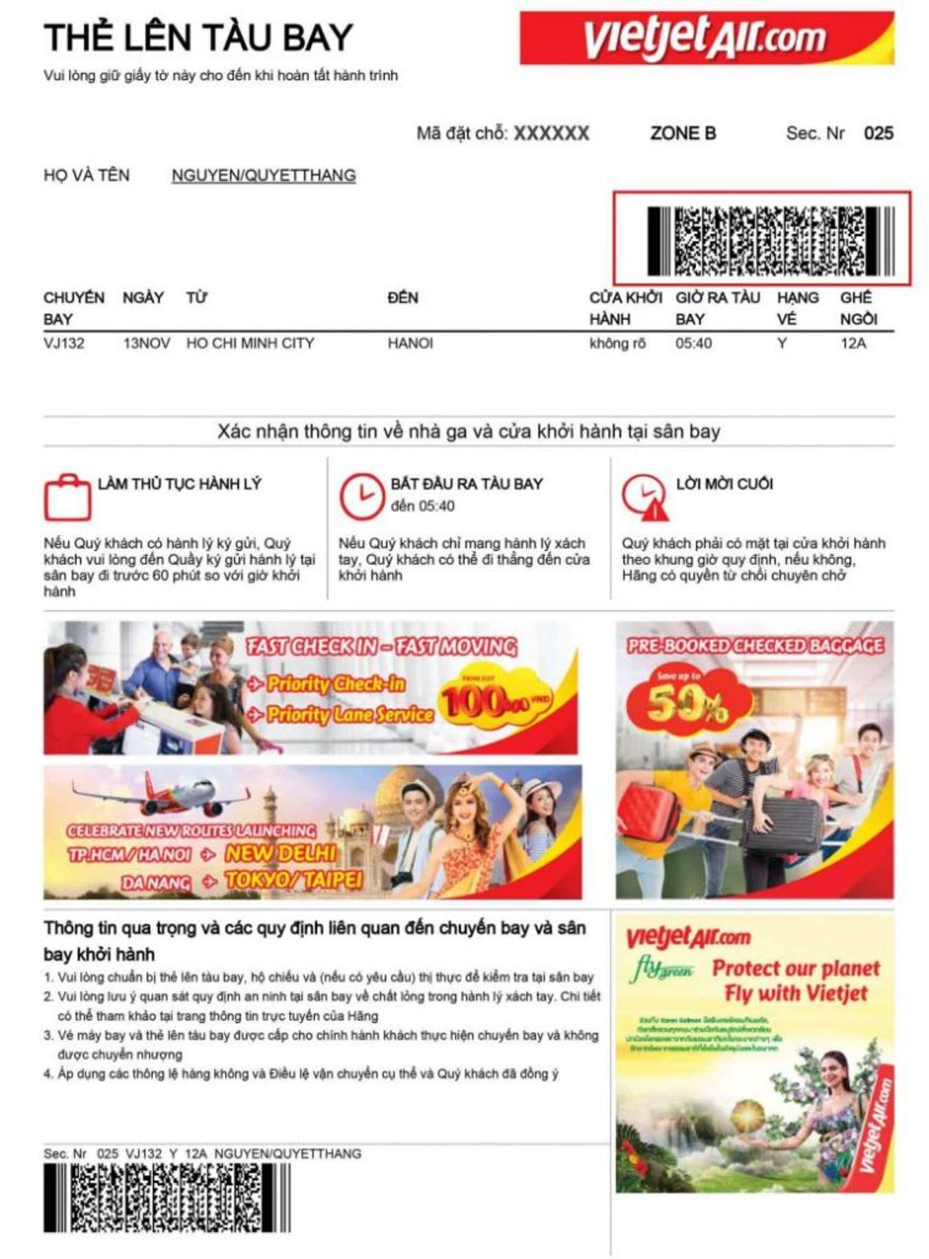 Check in online VietJet