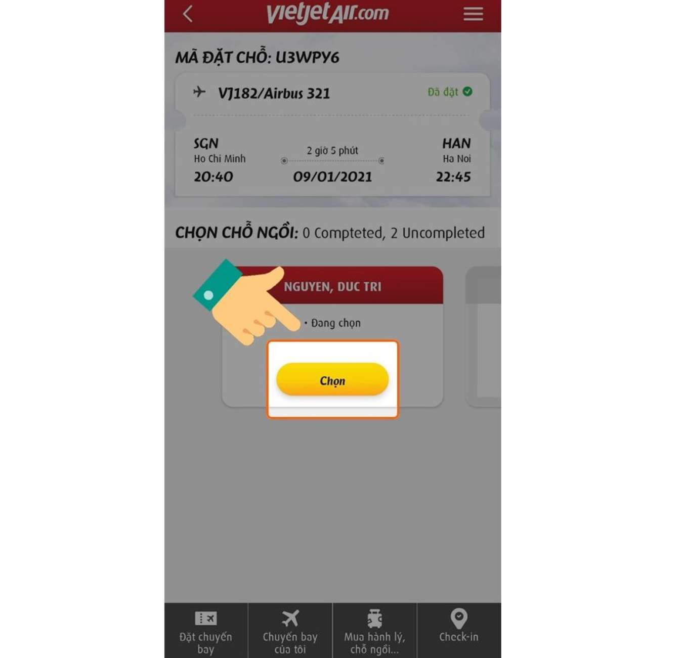 Check in online VietJet