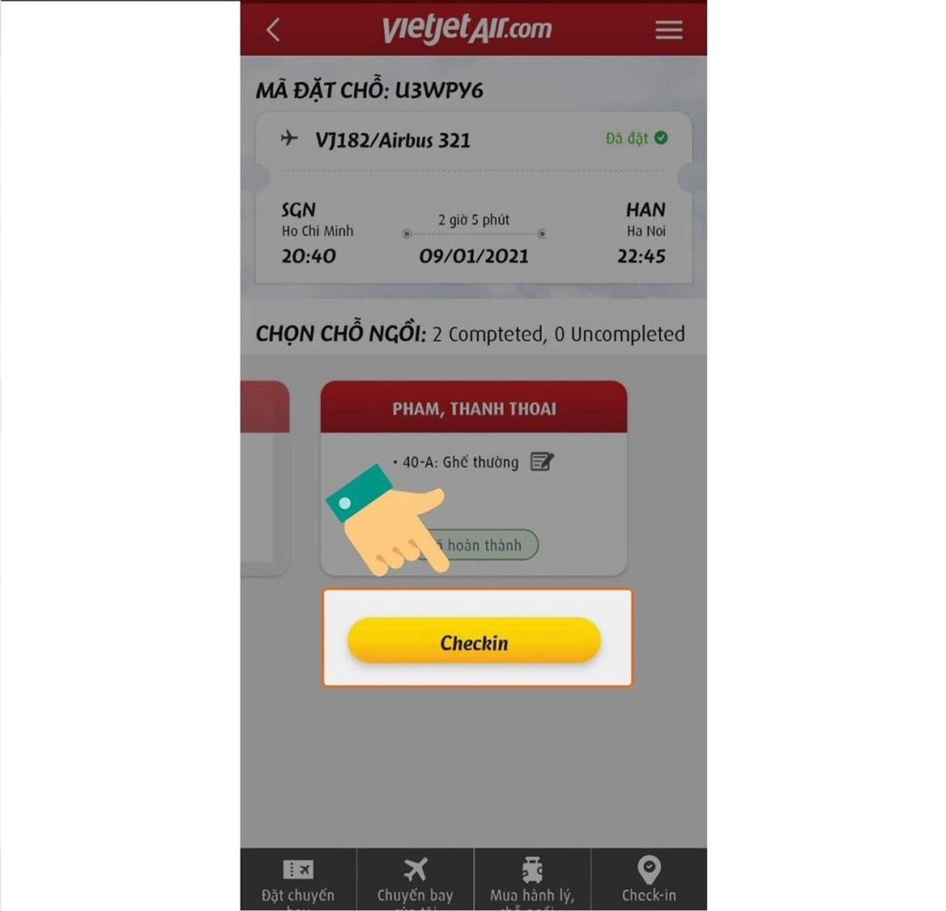 Check in online VietJet