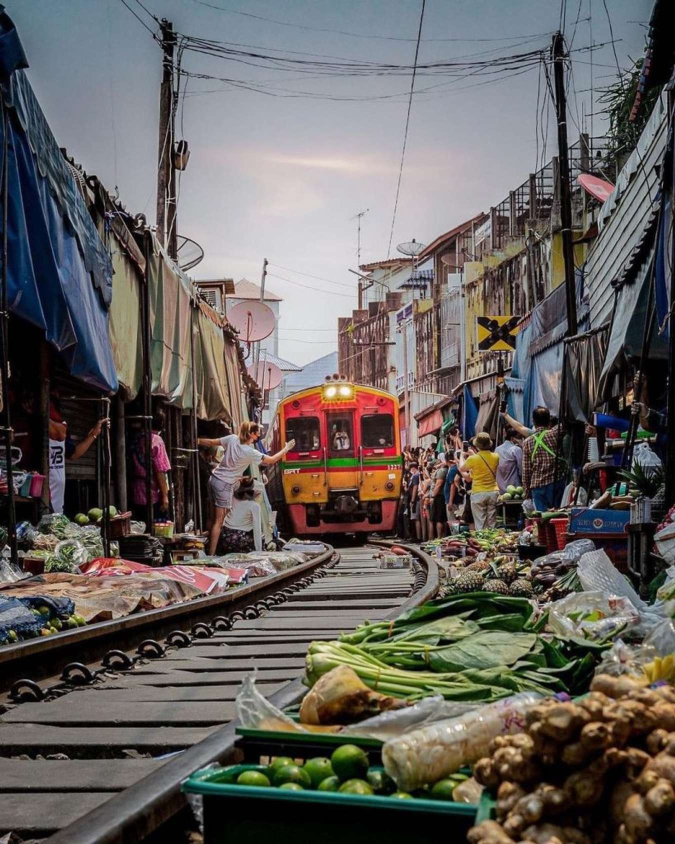 Maeklong Railway Market