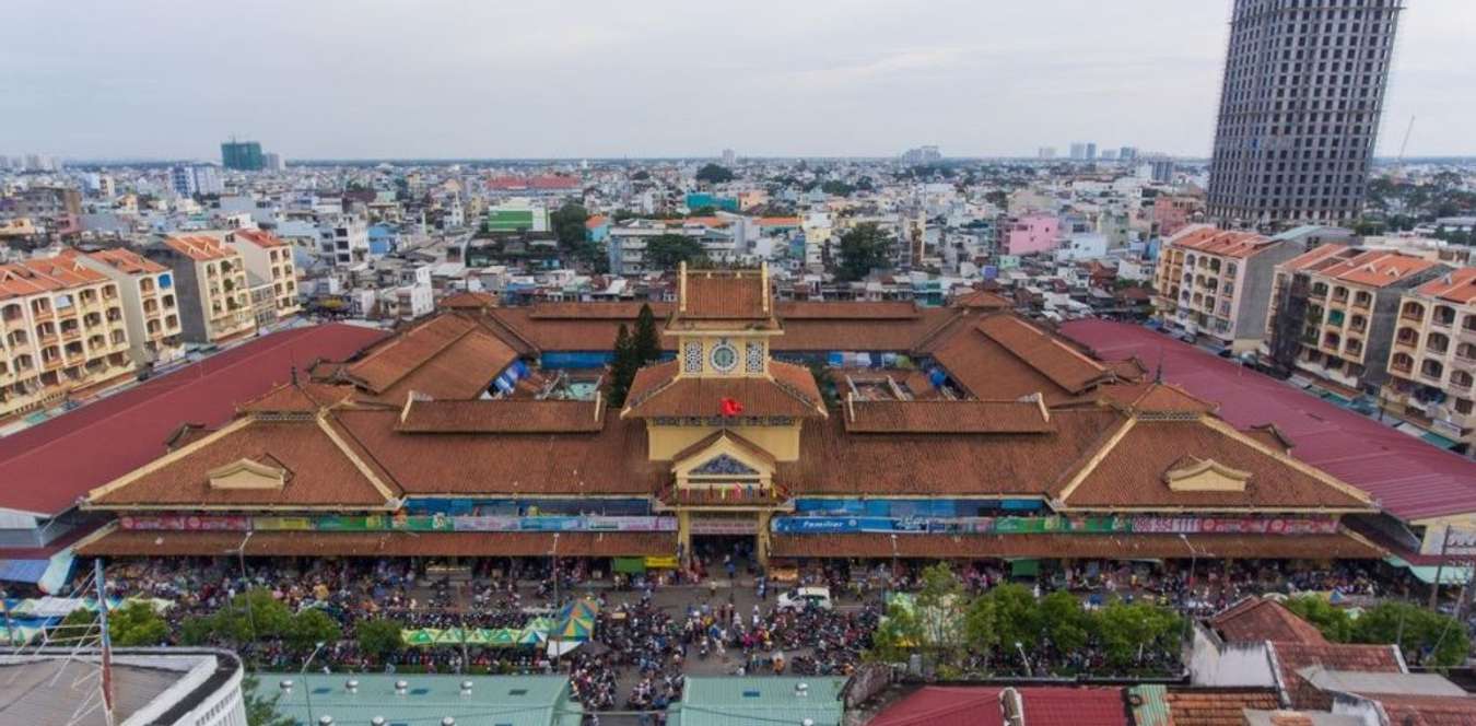 chợ Bình Tây nhìn từ trên cao