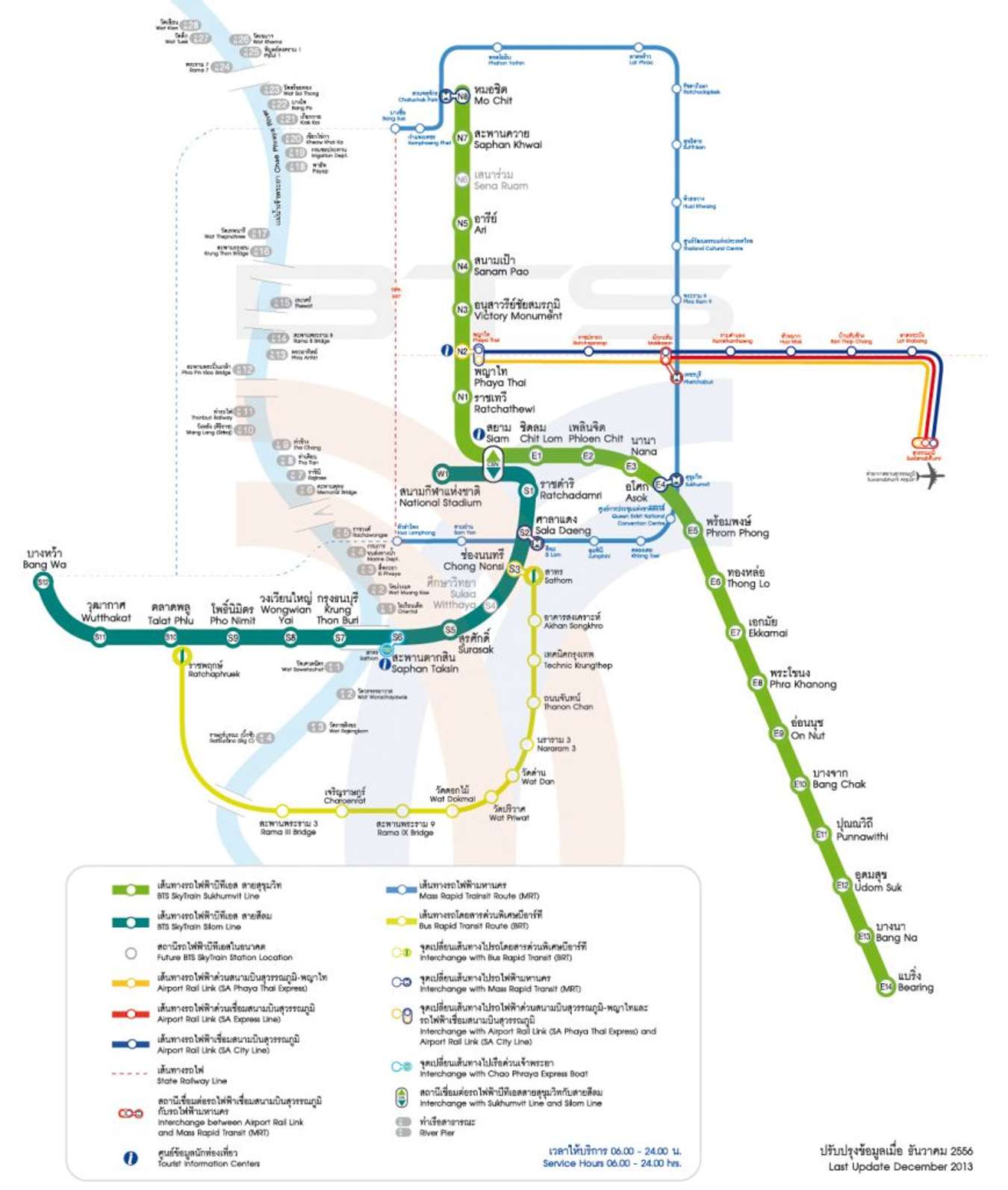 Bản đồ tàu điện BTS ở Bangkok