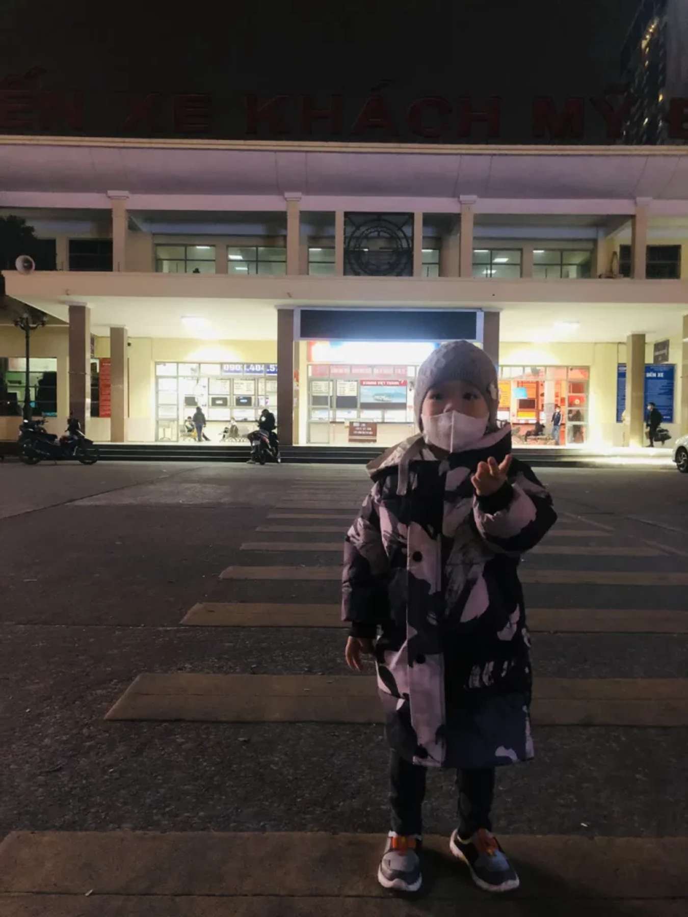 Depart from My Dinh bus station.