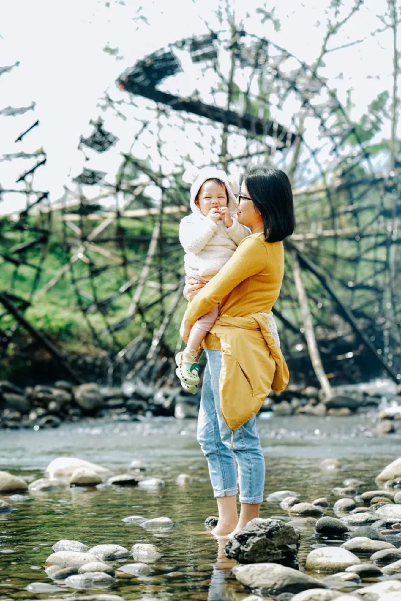 Mother and child style.